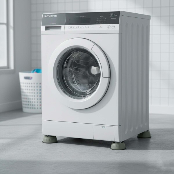 Set X4 Soportes Goma Antideslizante P/ Lavarropas Secarropa Variante Gris Grande