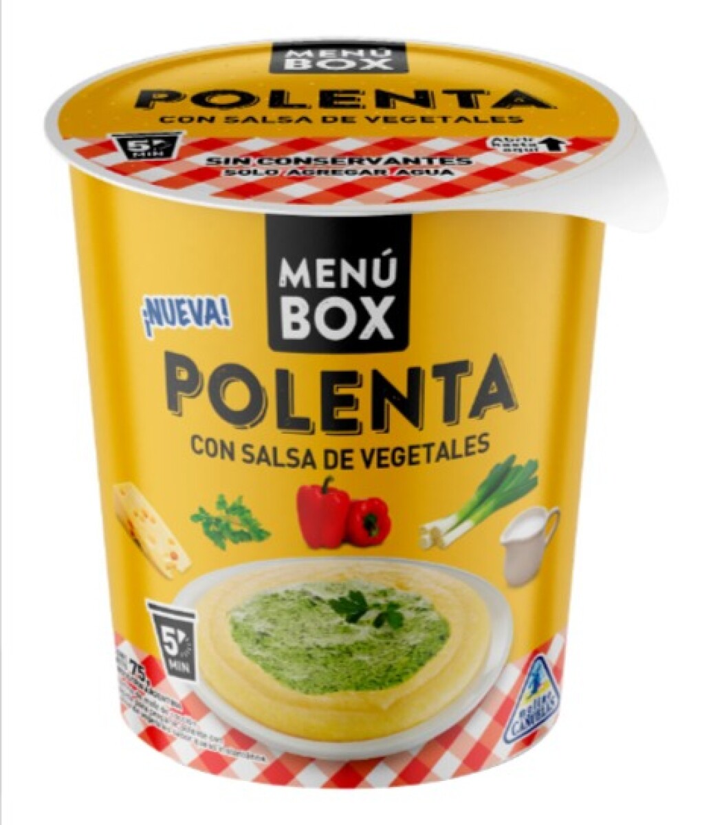 POLENTA BOX CAÑUELAS 75 GRS - Con Salsa Vegetales 