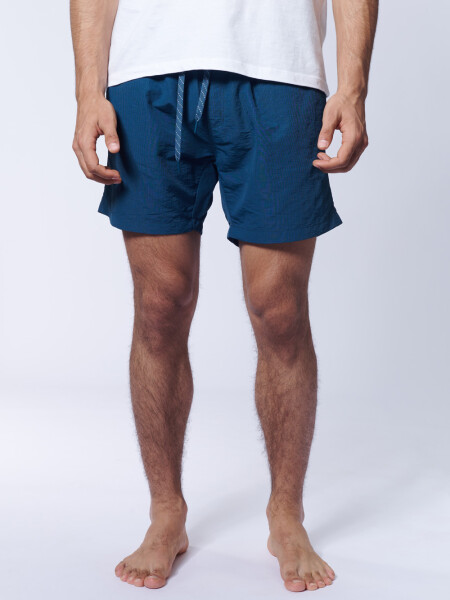 Short de baño Estampa Ripstop Azul Piedra