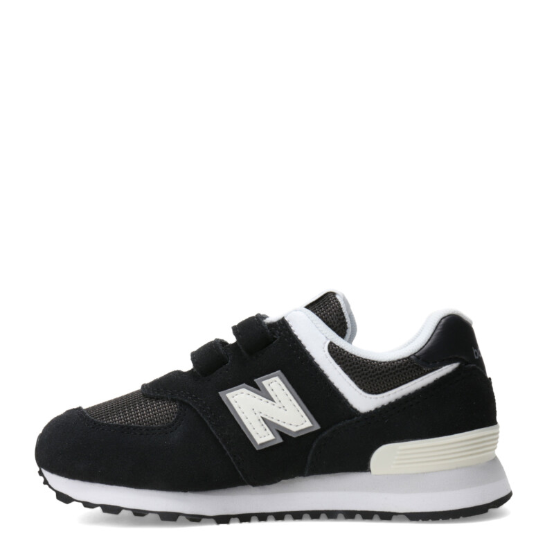 Championes de Niños New Balance P574 Velcro Negro - Blanco