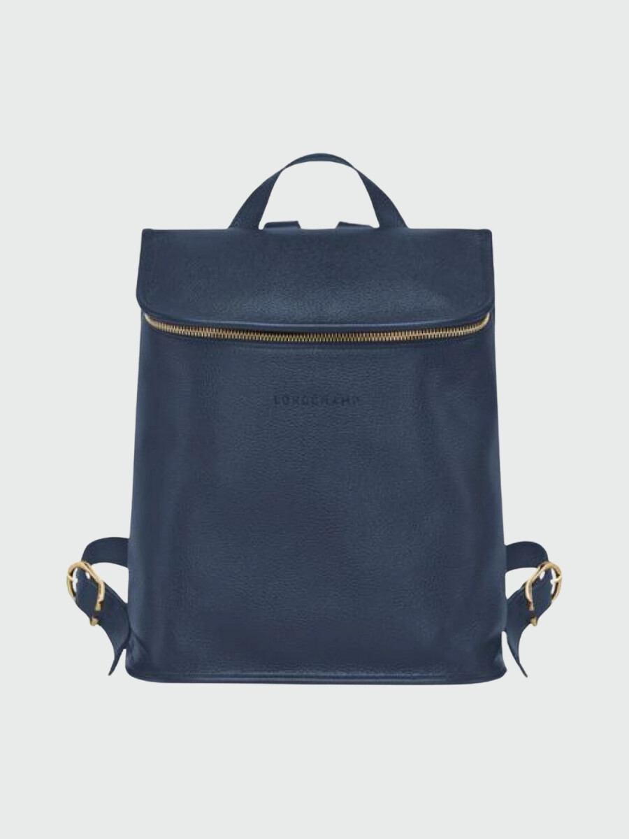 Longchamp -Mochila de cuero, Le foulonné - Azul 