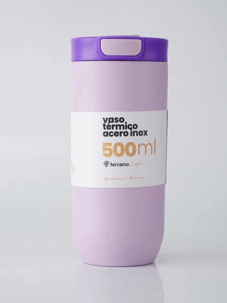 Vaso Térmico Push&Drink 500mL. Lila