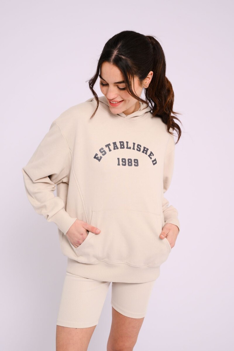 Canguro de felpa oversize Crudo