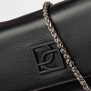 Mini bag Bloom en cuero graneado Negro