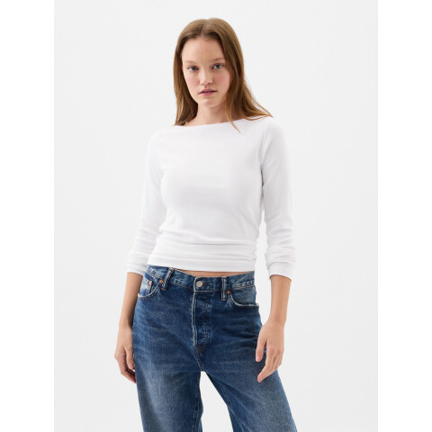 FRCH LS MOD BATEAU FRESH WHITE