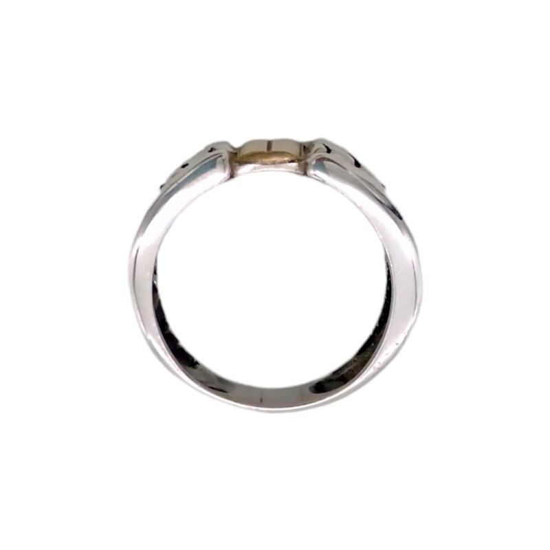 Anillo Labrado-Plata y Oro-Sin Piedra-AN5008 sinpiedra