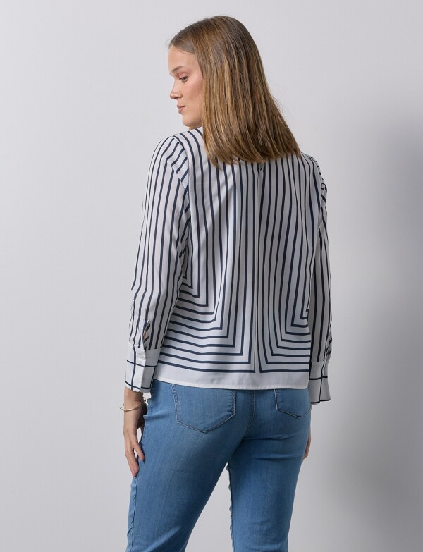 Blusa Lineas BLANCO