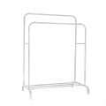 Perchero Doble De Metal Organizador De Ropa Blanco