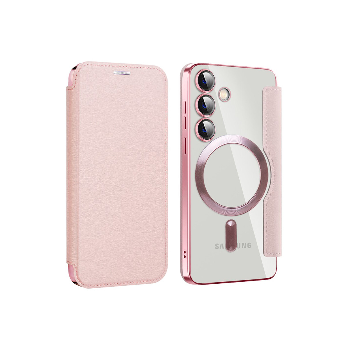 Flip cover Samsung Galaxy S24 con Magsafe color rosa 