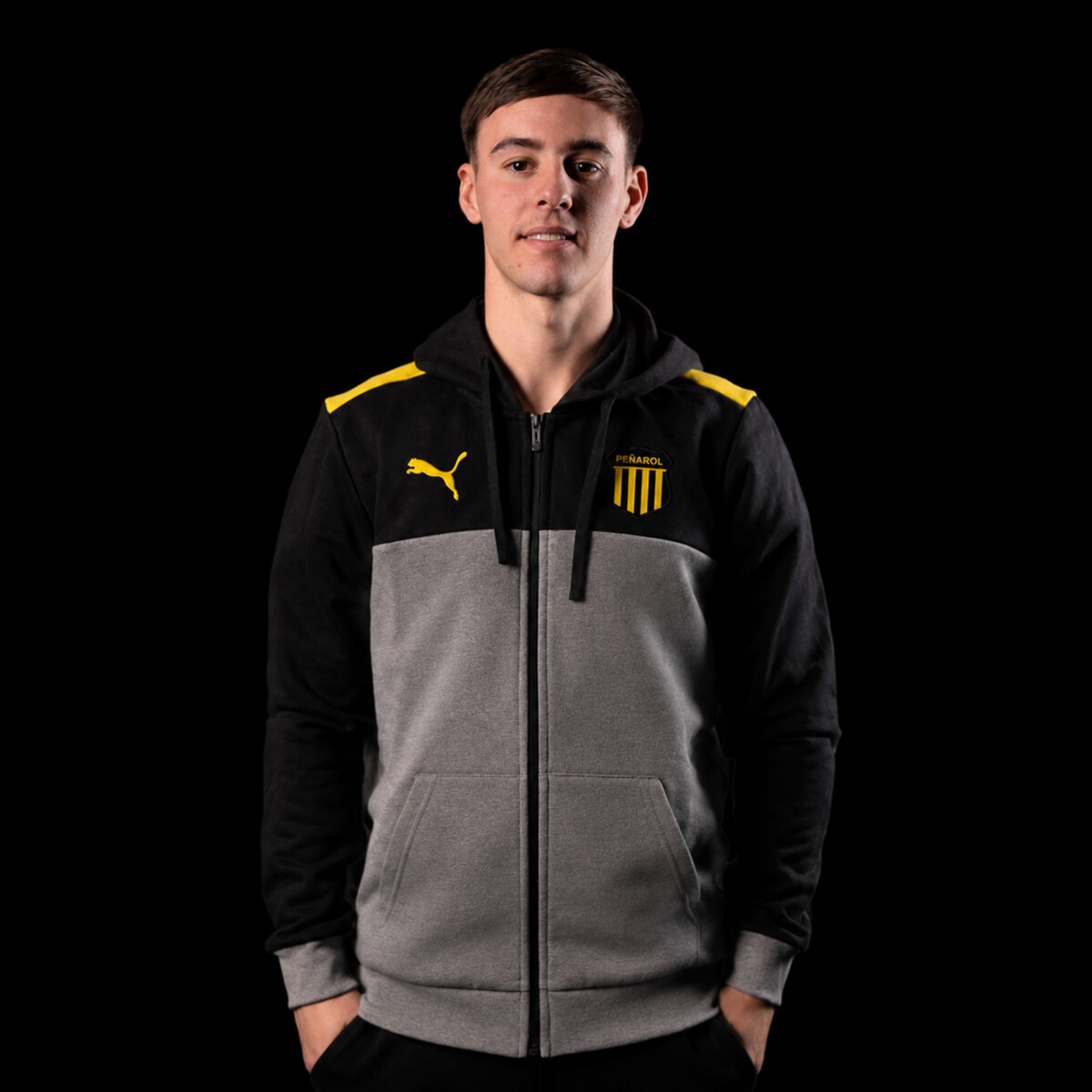 Peñarol ESS Block Zip Hoodie 69704401 - Gris 