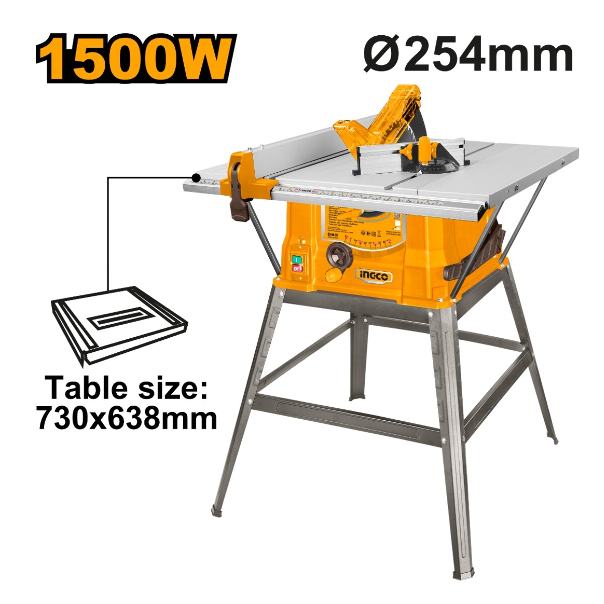 Sierra de Mesa 10" 1500W Ingco TS150078 