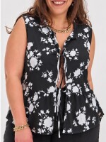 Blusa Paloma Negro flor
