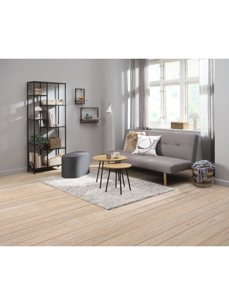 Mesa auxiliar NYBO Ø55 color roble/negro Mesa auxiliar NYBO Ø55 color roble/negro