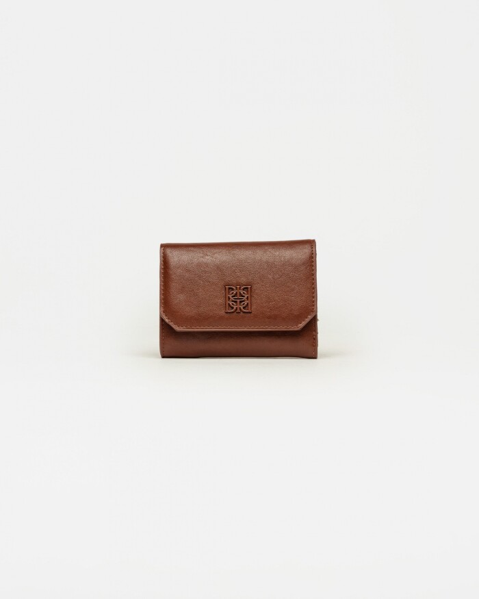 Billetera P&P en efecto cuero Tabaco
