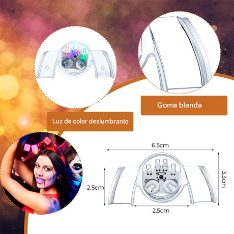 Set N°57 Cotillón Led Boca Dientes 15pc Luminosos Cot002049