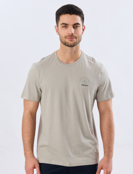 REMERA ESTAMPADA DE ALGODÓN Khaki