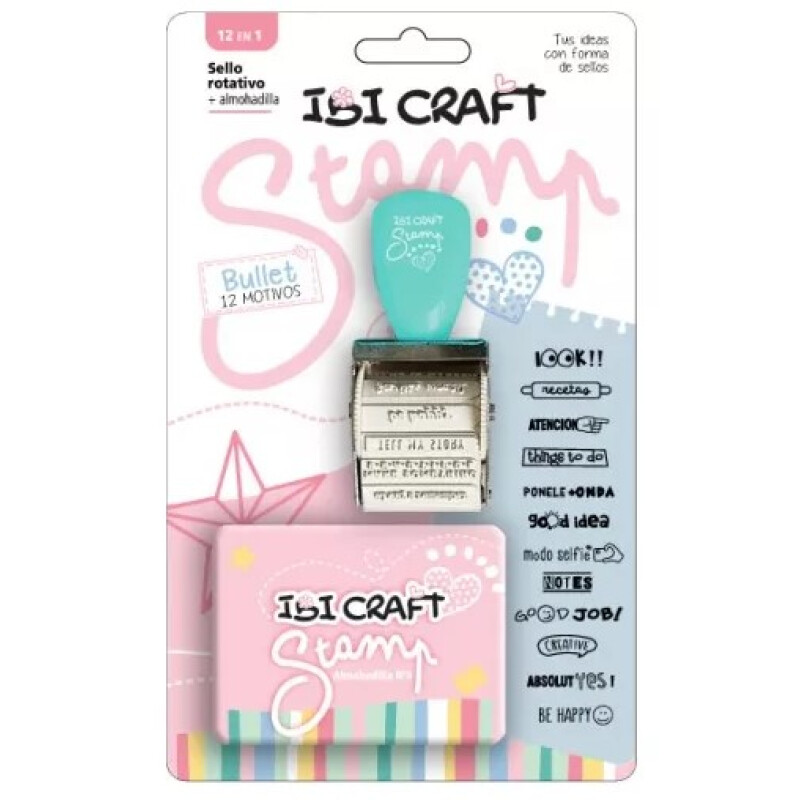 Sello rotativo 12 en 1 ibi crafrt -Bullet y almohadilla Sello Rotativo 12 En 1 Ibi Crafrt -bullet Y Almohadilla