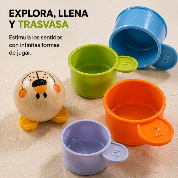 Juego Didáctico Top Bright de Vasos Apilables 6 Piezas NARANJA