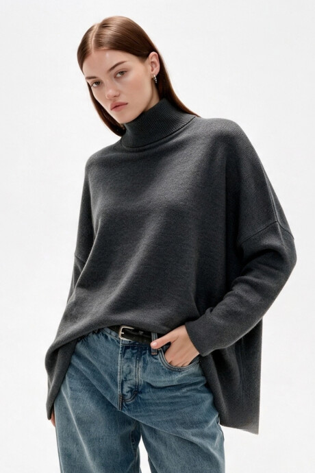 Polera Avant Gris Melange Oscuro