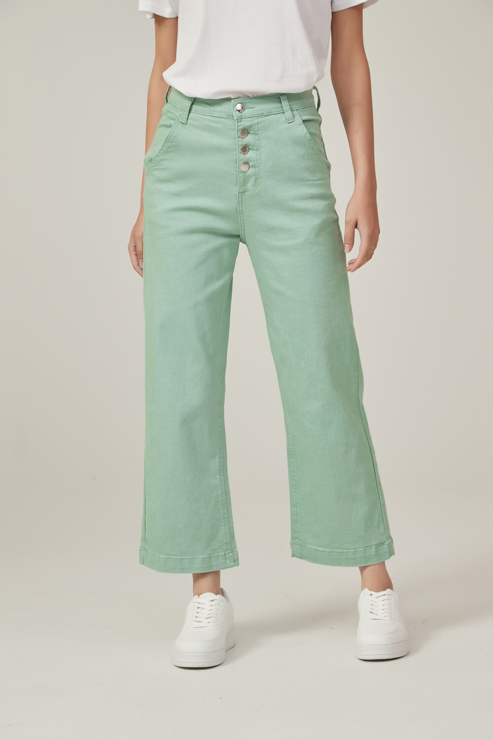 Pantalon Jet Verde Grisaceo