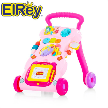 Caminador Bebe Andador Infantil Musical Caminar Niño Rosa
