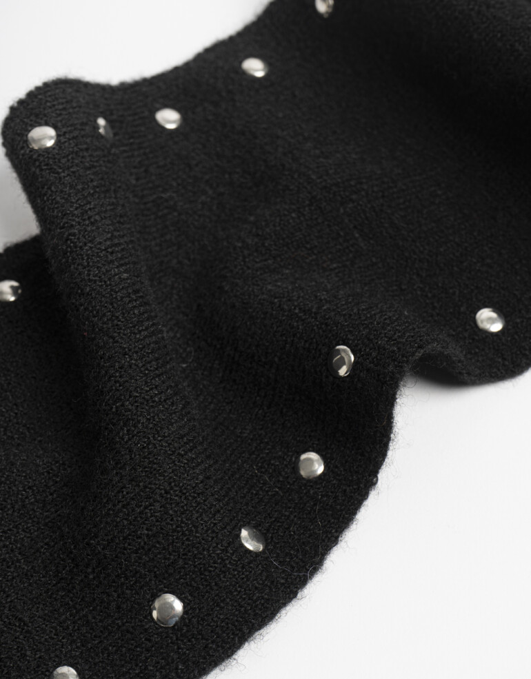 Cuellos Cuello Textil Tachas - Negro