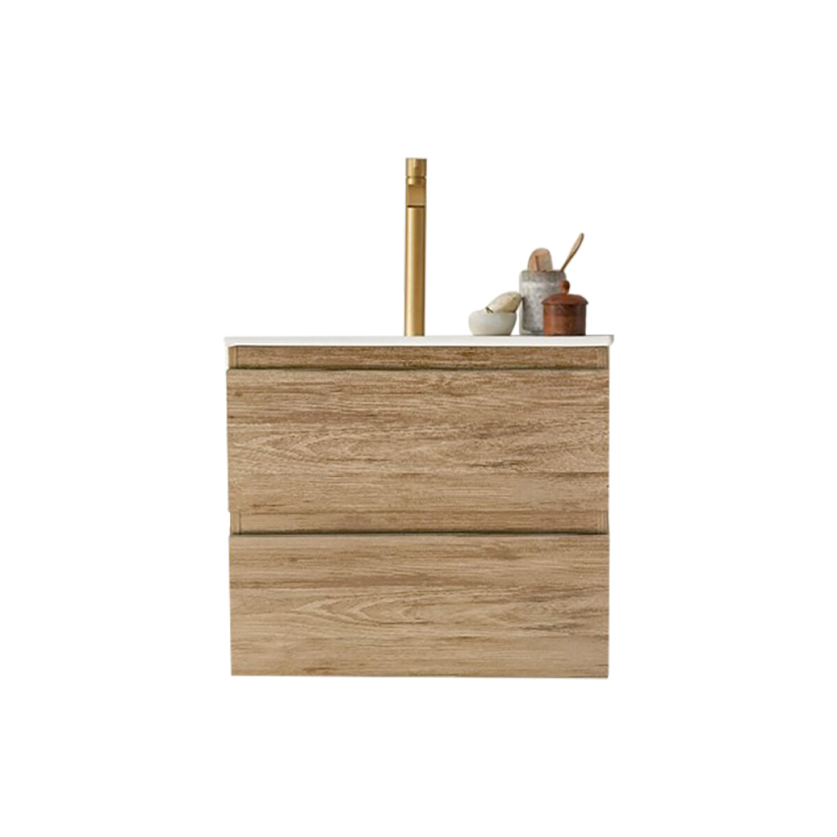 Mueble De Baño Modelo B176h50 Marrón C/bacha Blanca 