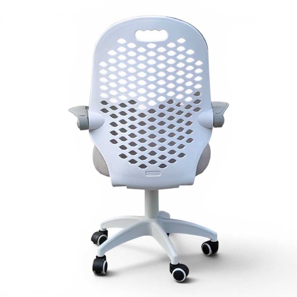 SILLA DE OFICINA ERGONÓMICA GIRATORIA CON RUEDAS ASIENTO REGULABLE GRIS