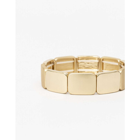 Pulsera Elástica De Metal Dorado