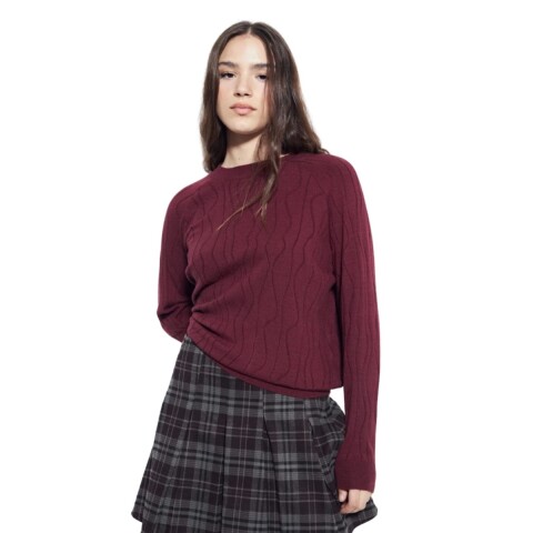 SWEATER MILA XS/L BORDO MERL