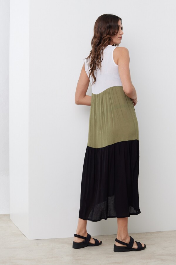 Vestido Colorblock OLIVA/MULTI