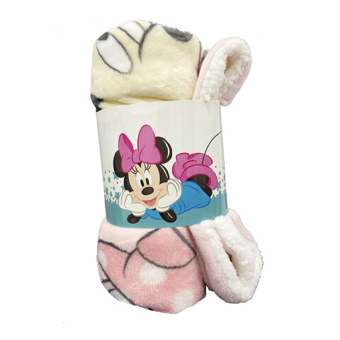 Frazada Corderito Flannel para Bebés 75 X 100 cm MINNIE