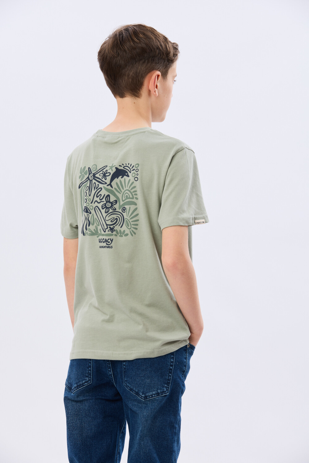 REMERA ESTAMPADA DE ALGODÓN Verde