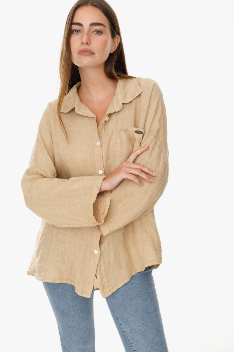 Camisa Alamo beige m