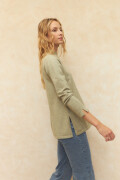 POLERA FLOR Verde Seco