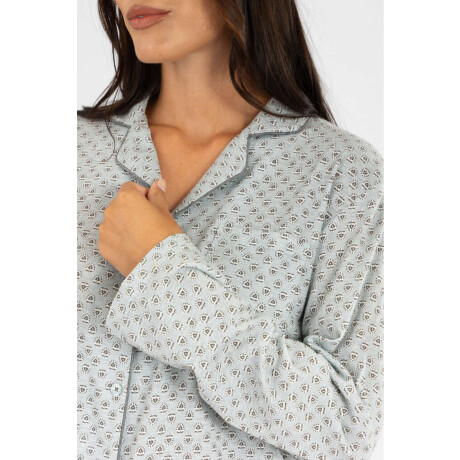 Pijama Indian Flower Celeste