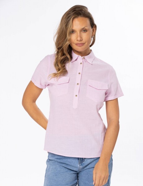 CAMISA DE LINO Rosa