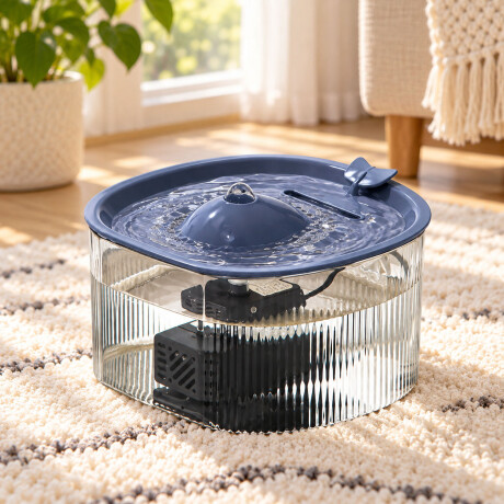 Fuente Bebedero Ballena Para Mascotas 1,5L USB 5V Azul