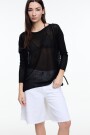 SWEATER EN V LUREX Negro