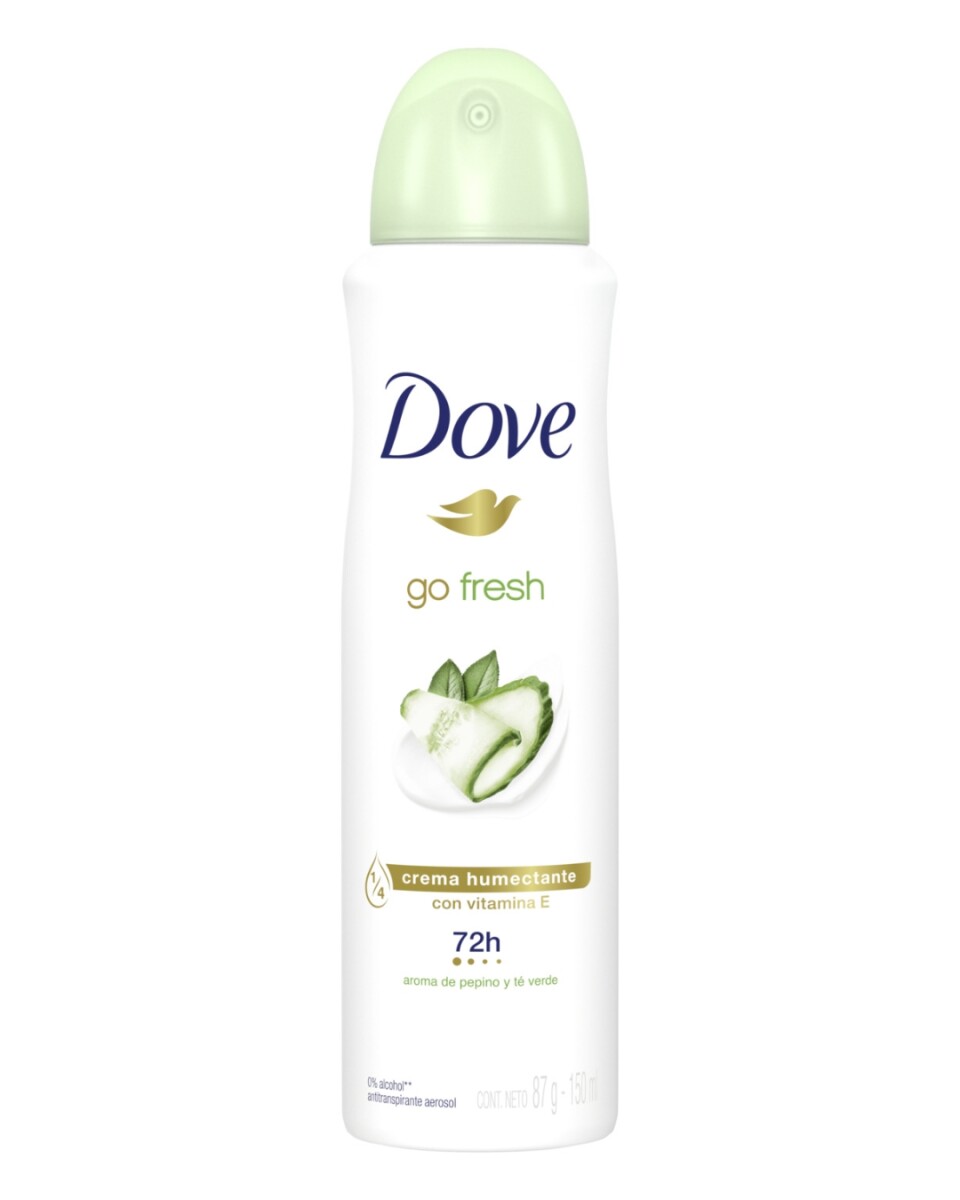 Dove Desodorante Aerosol Woman Pepino y Té Verde 150ml – Protección y Frescura