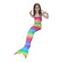 Traje De Baño Niña 3 Piezas Sirena Playa Piscina Cosplay Variante Color Multicolor Talle 130