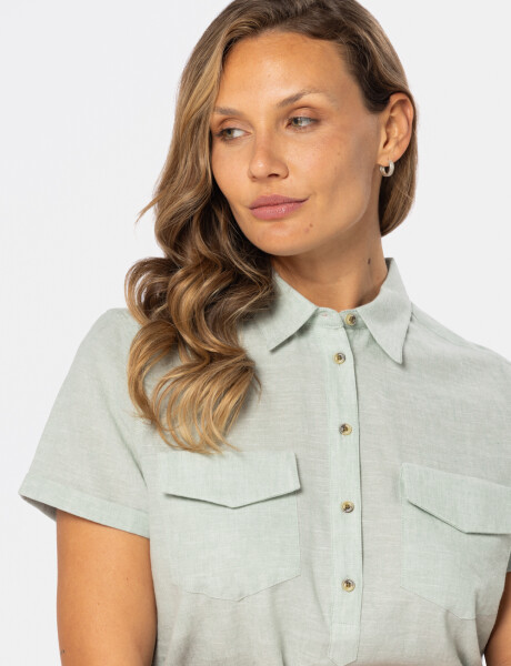 CAMISA DE LINO Verde