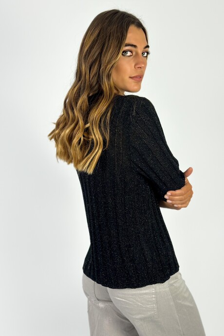 TOP PARADISO CON LUREX Negro