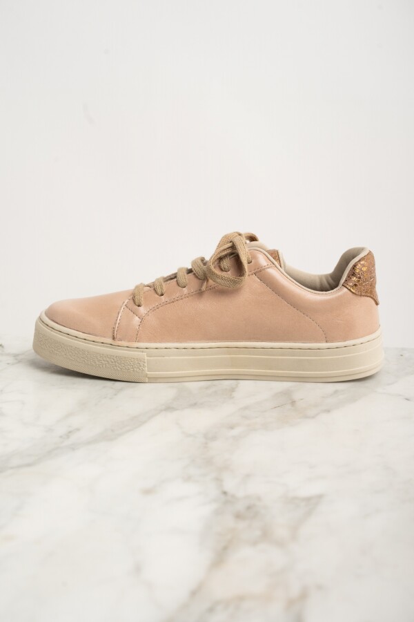 Zapatilla Cuero Rosa Viejo
