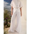 Pantalon Wide Xl Linen Ss26 Blanco