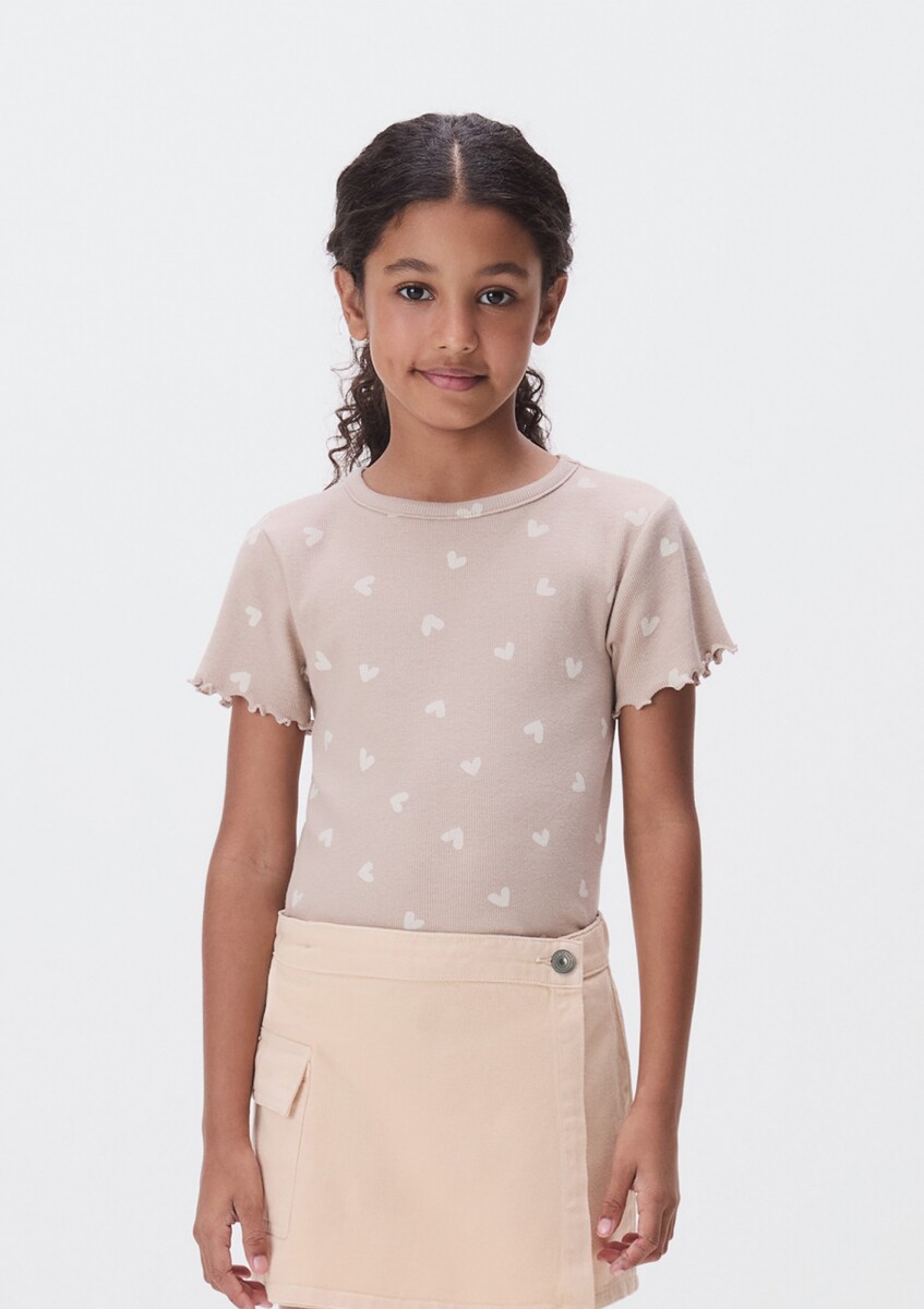 BLUSA INFANTIL ESTAMPADA - MARRÓN 