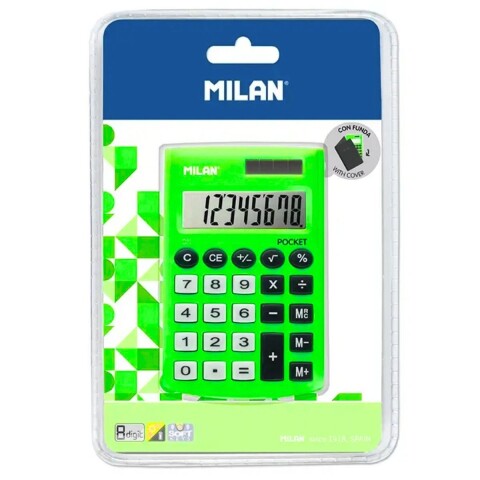 MAQUINA CALCULADORA MILAN 150908GBL POCKET VERDE FLUO MAQUINA CALCULADORA MILAN 150908GBL POCKET VERDE FLUO