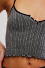 SNAP INTO IT HENLEY CROP Negro