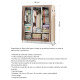 Ropero desmontable de tela 130 x 45 x 165 cm MARRON