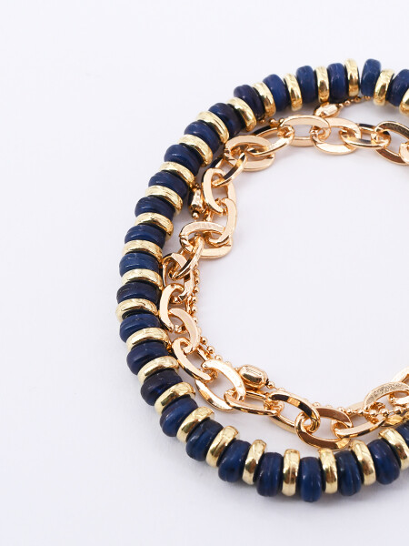 PULSERA CADENAS DORADO